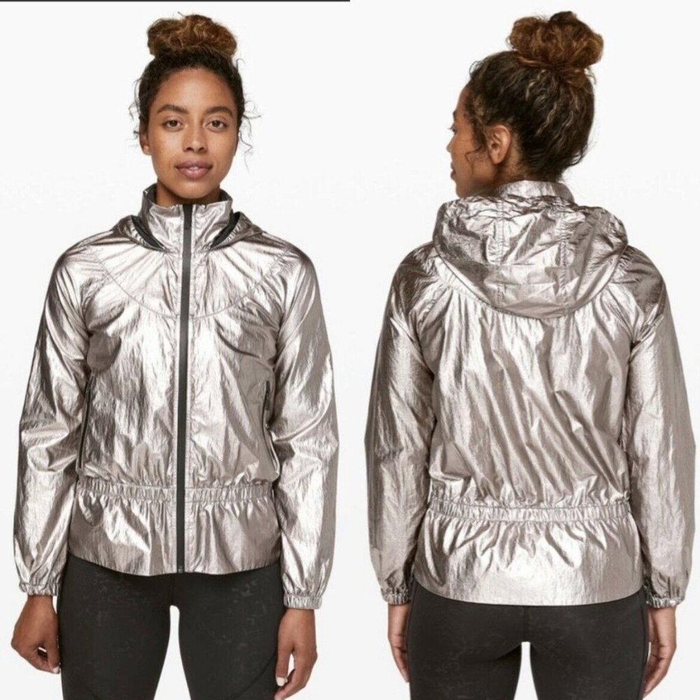 Lululemon X Barrys Stronger as One Jacket glyde mesh shine New